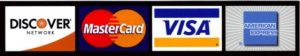 accepted credit cards - discover, mastercard, visa, american express